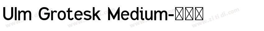 Ulm Grotesk Medium字体转换